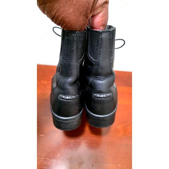 Ariat Women's Black Leather Lace-Up Boots Medium-Height Round Toe Size 7.5B - Picture 5 of 15